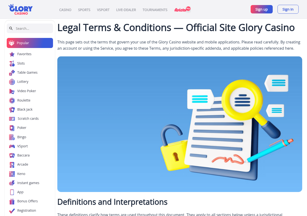 Local capture of the first displayed source record concerning Glory Casino