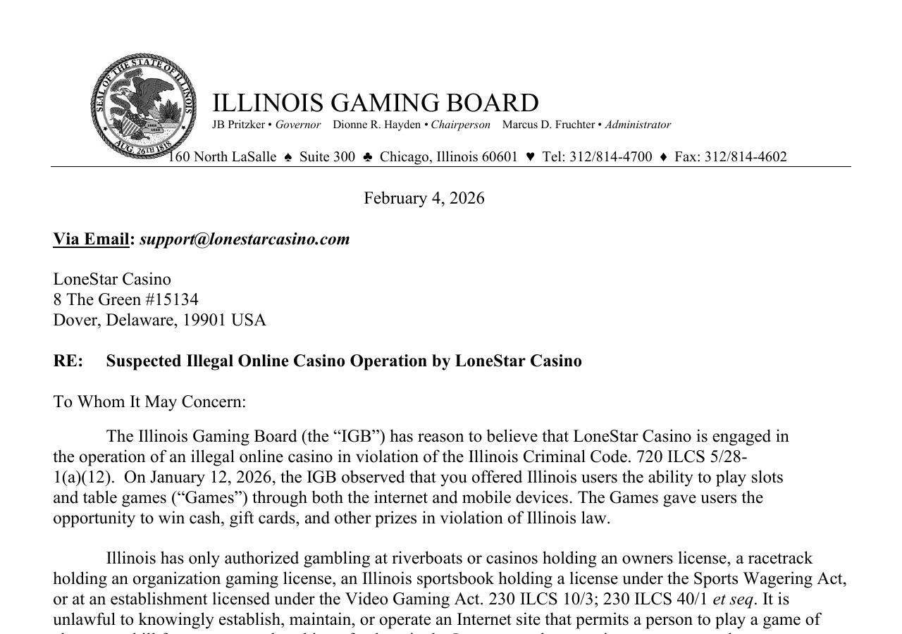 Local capture of the second displayed source record concerning LoneStar Casino
